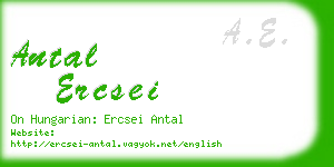 antal ercsei business card